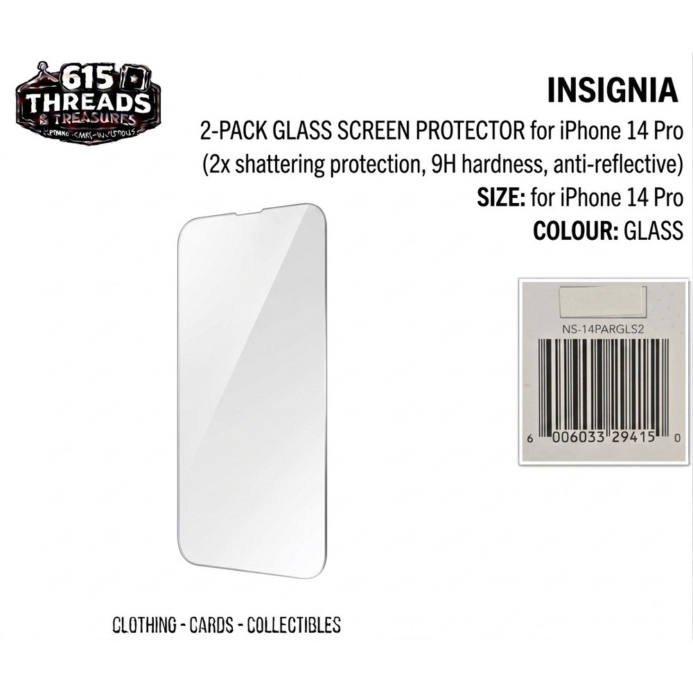 Insignia iPhone 14 Pro Glass Screen Protector 2Pack AntiReflective NS14PARGLS2